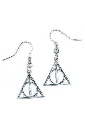Harry Potter Boucles D Oreille Plaquees Argent Deathly Hallows Harry Potter Boucles D Oreille Plaquees Argent Deathly Hallows
