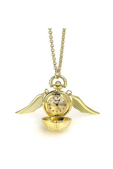 Harry Potter Halskette mit Uhr Goldener Schnatz (vergoldet)