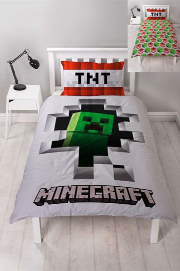 Minecraft Wende Bettwasche Dynamite 135 X 200 Cm 48 X 74 Cm