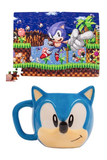 OFFICIAL SONIC THE HEDGEHOG SEGA 3D HEAD SHAPED COFFEE MUG CUP NEW IN GIFT BOX 