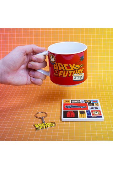 Retour vers le futur set mug, sous-verre et porte-clés Out a Time