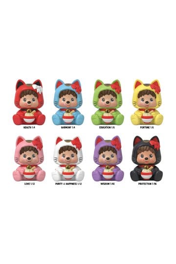 Preorder: Monchhichi Rokimoto Figure Cup of Fun Lucky Cat Series Blind Box Display (6)