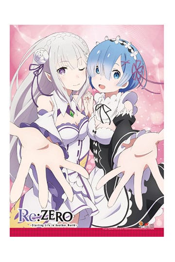 Re:Zero Starting Life in Another World Wall Scroll Emilia & Rem