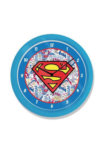DC Comics Super Hero Superman Logo Retro Wall Clock Kitchen Metal & Glass-Logoshirt 