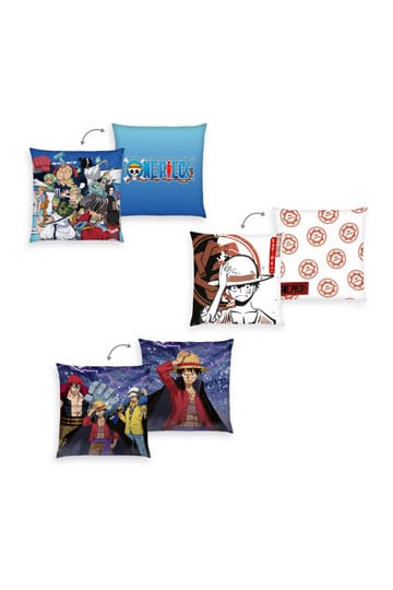 One Piece Kissen 3er-Pack Monkey D. Ruffy 40 x 40 cm