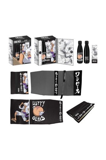 Preorder: One Piece Steel Bottle, Sticker, Book Cover Gift Set Luffy Gears