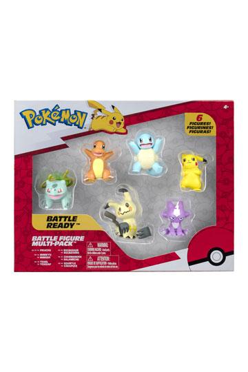 Pokémon Battle Figure 6-Pack 5 cm Pikachu #2, Squirtle, Charmander 