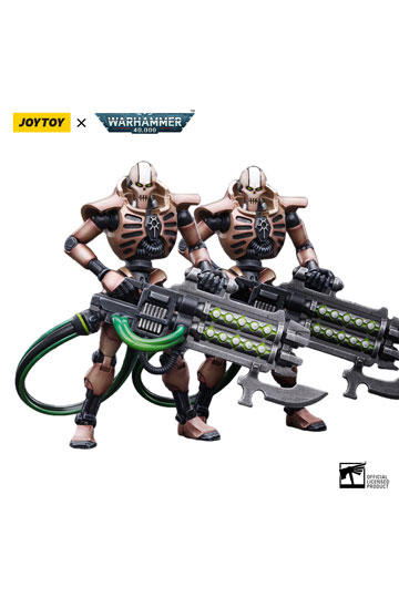 Joy Toy Warhammer 40,000 Necrons Szarekhan Dynasty Immortal with Tesla  Carbine 1:18 Scale Action Figure 2-Pack