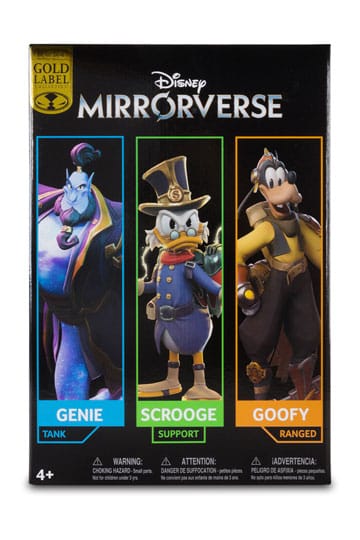 Disney Mirrorverse Actionfigur Combopack Genie, Scrooge McDuck & Goofy  (Gold Label) 13 - 18 cm