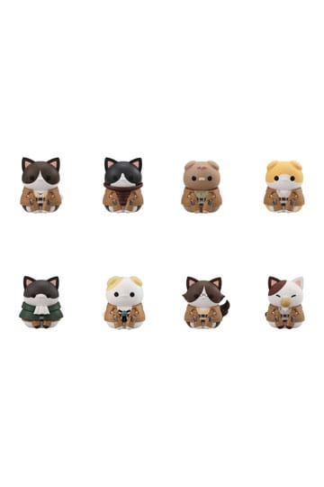 Preorder: Attack on Titan Mega Cat Project Mini Figures Attack on Tinyan Gathering Scout Regiment danyan! 3 cm Blind Box Display (8) (Repeat)