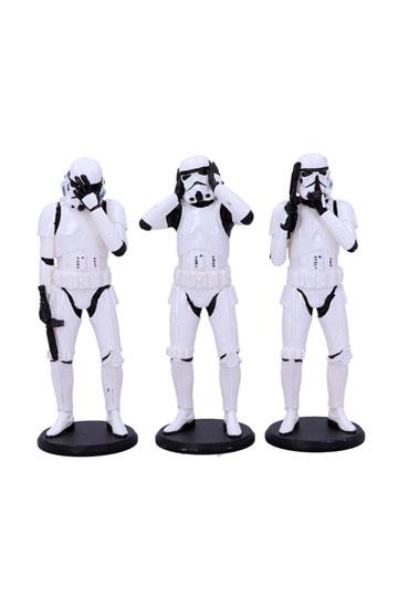 SPEAK NO EVIL HEAR NO EVIL SET OF 3 STORMTROOPER FIGURES STAR WARS SEE NO EVIL
