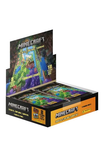 Minecraft - Create, Explore, Survive Trading Cards Flow Packs Display (18)