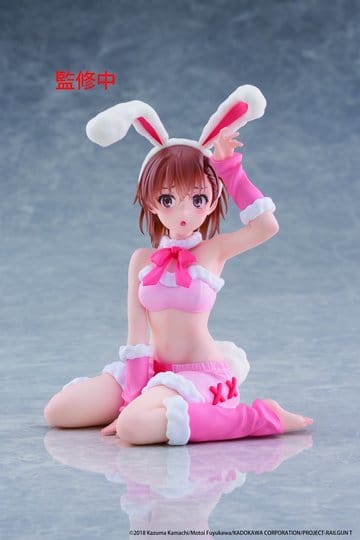 Preorder: A Certain Scientific Railgun Moflock PVC Figure Mikoto Misaka (Fluffy Bunny Ver.) 13 cm