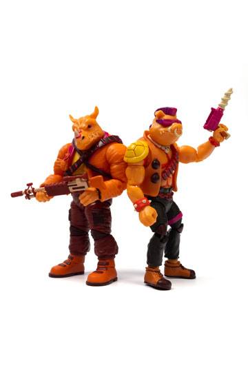 Teenage Mutant Ninja Turtles BST AXN Action Figure 2-Pack Arcade Flashing BeBop & Rocksteady Exclusive 13 cm