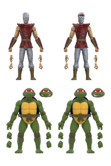 Teenage Mutant Ninja Turtles BST AXN Action Figure 4-Pack Mirage Comics  Foot Soldiers & Turtles Exclusive 13 cm