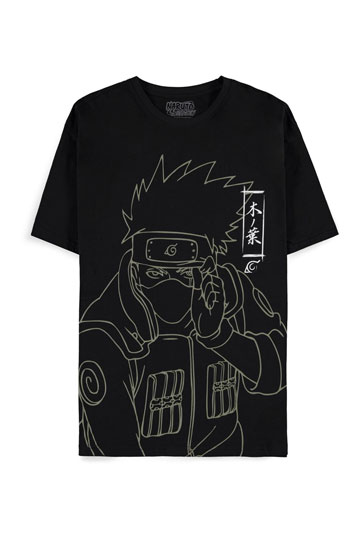 Naruto Classic Sasuke Sharingan Symbol Boy's Red T-shirt-XS