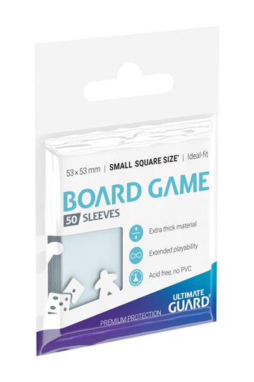 Ultimate Guard 50 pochettes Premium Sleeves jeux de plateau au format petit  carré