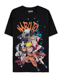 Naruto Classic Chibi Naruto and Sasuke Fight Stance Youth Royal Blue Tee  With Short Sleeves And Crew Neck-Medium