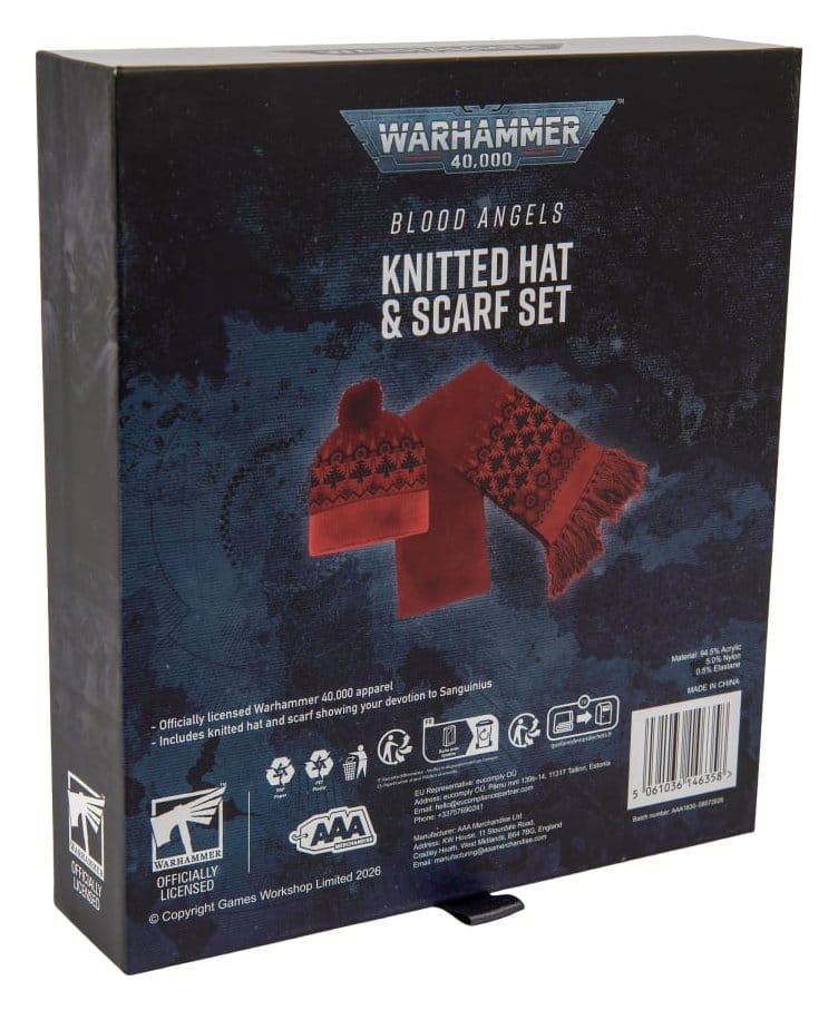 Warhammer 40,000 Knitted Hat & Scarf Set Blood Angels 27 cm [3]