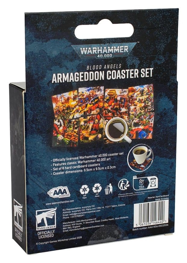 Warhammer 40,000 Coaster Set Blood Angels Armageddon 15 cm [4]