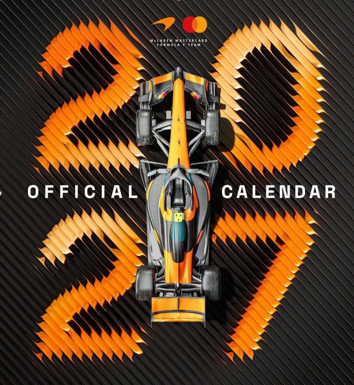 McLaren Mastercard Formula 1 Team Official Calendar 2027 30 x 30 cm