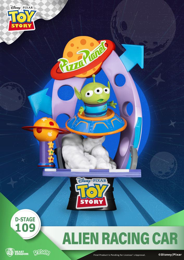 Toy Story D-Stage PVC Diorama Alien Racing Car Closed Box Version 15 cm