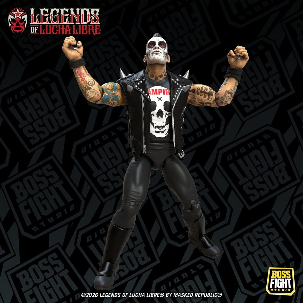 Legends of Lucha Libre Fanaticos Action Figure Vampiro Coffin Box Resurrected 15 cm [2]