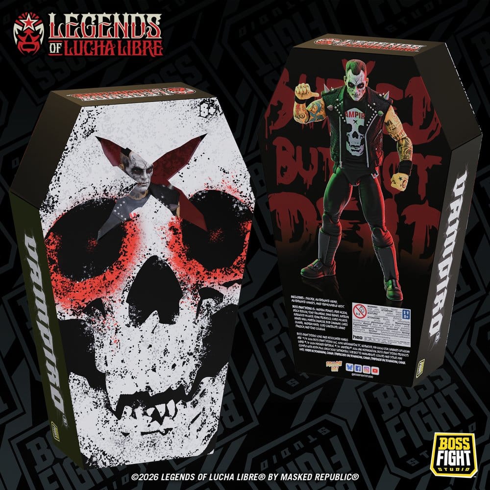 Legends of Lucha Libre Fanaticos Action Figure Vampiro Coffin Box Resurrected 15 cm [8]