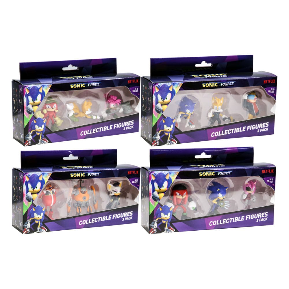 Sonic Prime Action Figures 3-Pack Figures 6 cm Assortment (12)