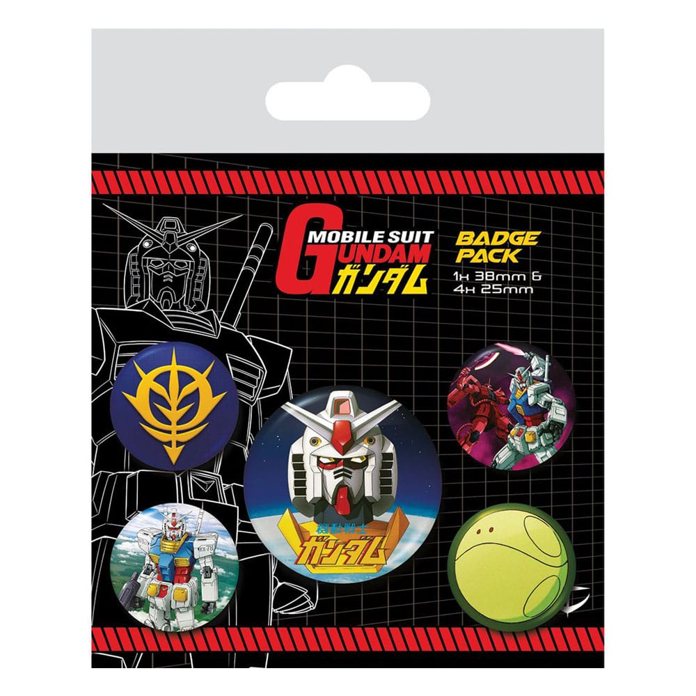 Mobile Suit Gundam Pin-Back Buttons 5-Pack Intergalactic