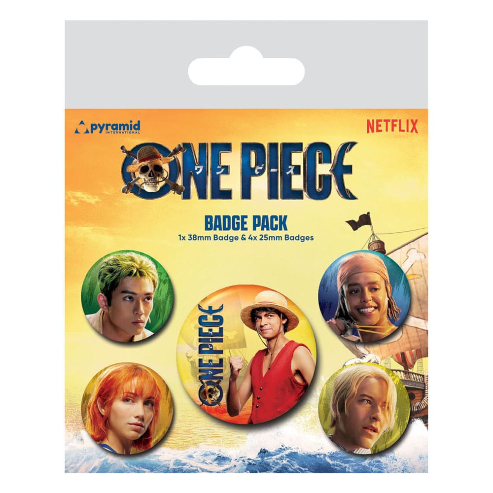 One Piece Pin-Back Buttons 5-Pack The Straw Hats