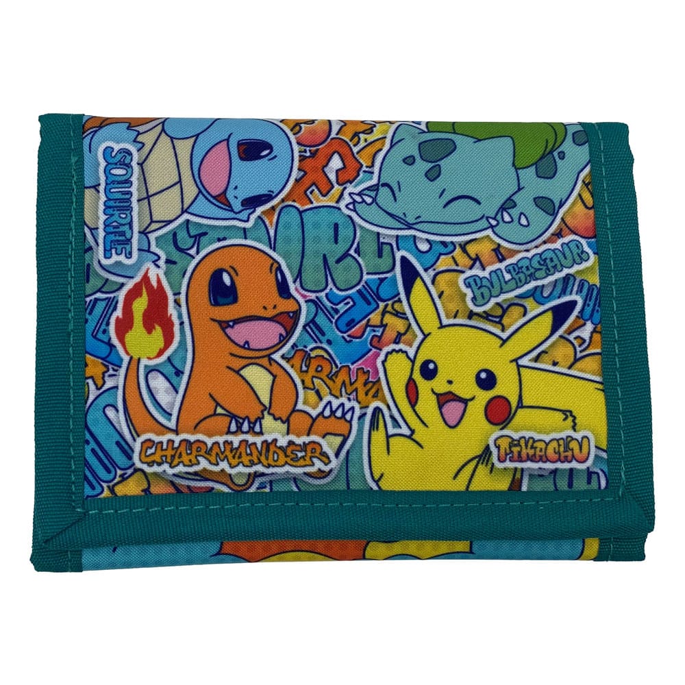 Pokémon - Portemonnee - Pikachu - Klittenband - Charmander - Squirtle -Bulbasaur