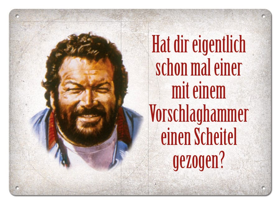 Bud Spencer Tin Sign Vorschlaghammer 10 x 15 cm
