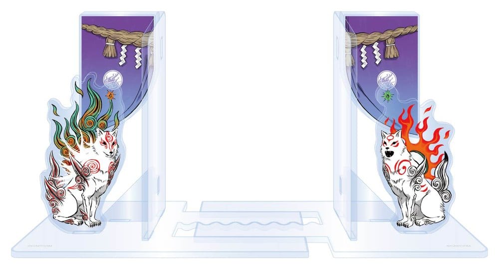 Okami 20th Anniversary Reprint Art Project Acrylic Bookends 14 cm