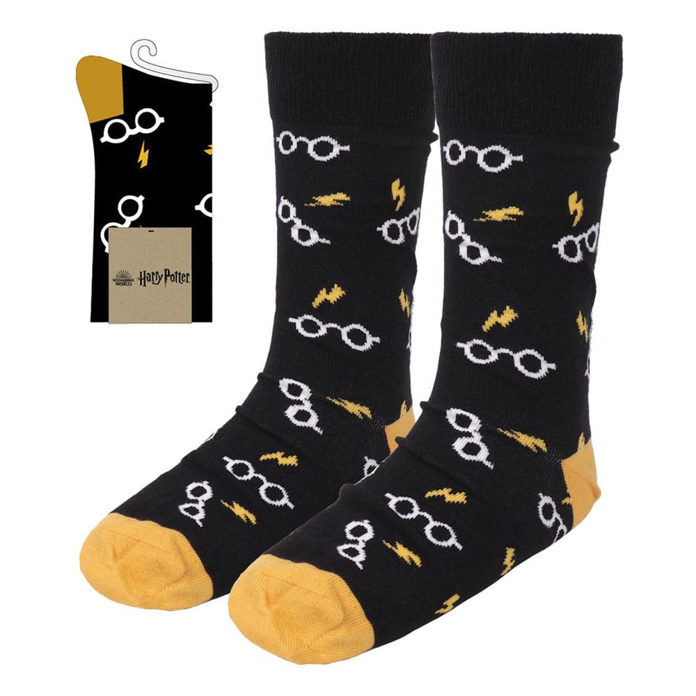 Harry Potter Socks Glasses & Lightning Assortment (6)