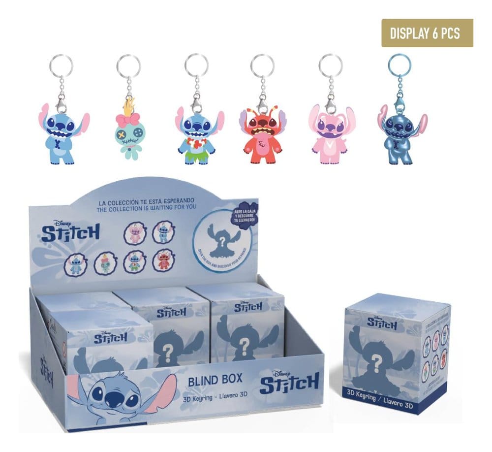 PRECOMENZI - Disney Stitch Keychain Blind Box Display (6)