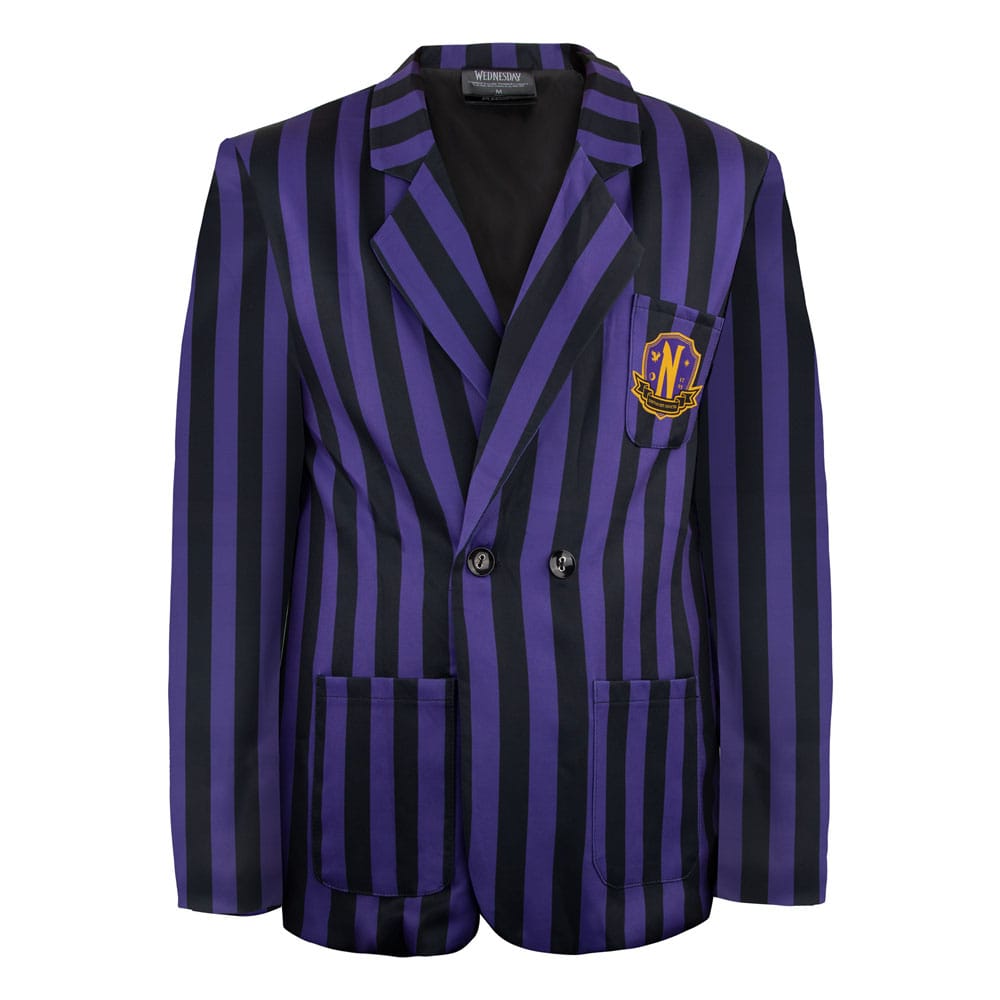 Wednesday Jacket Nevermore Academy Purple Striped Blazer Size L