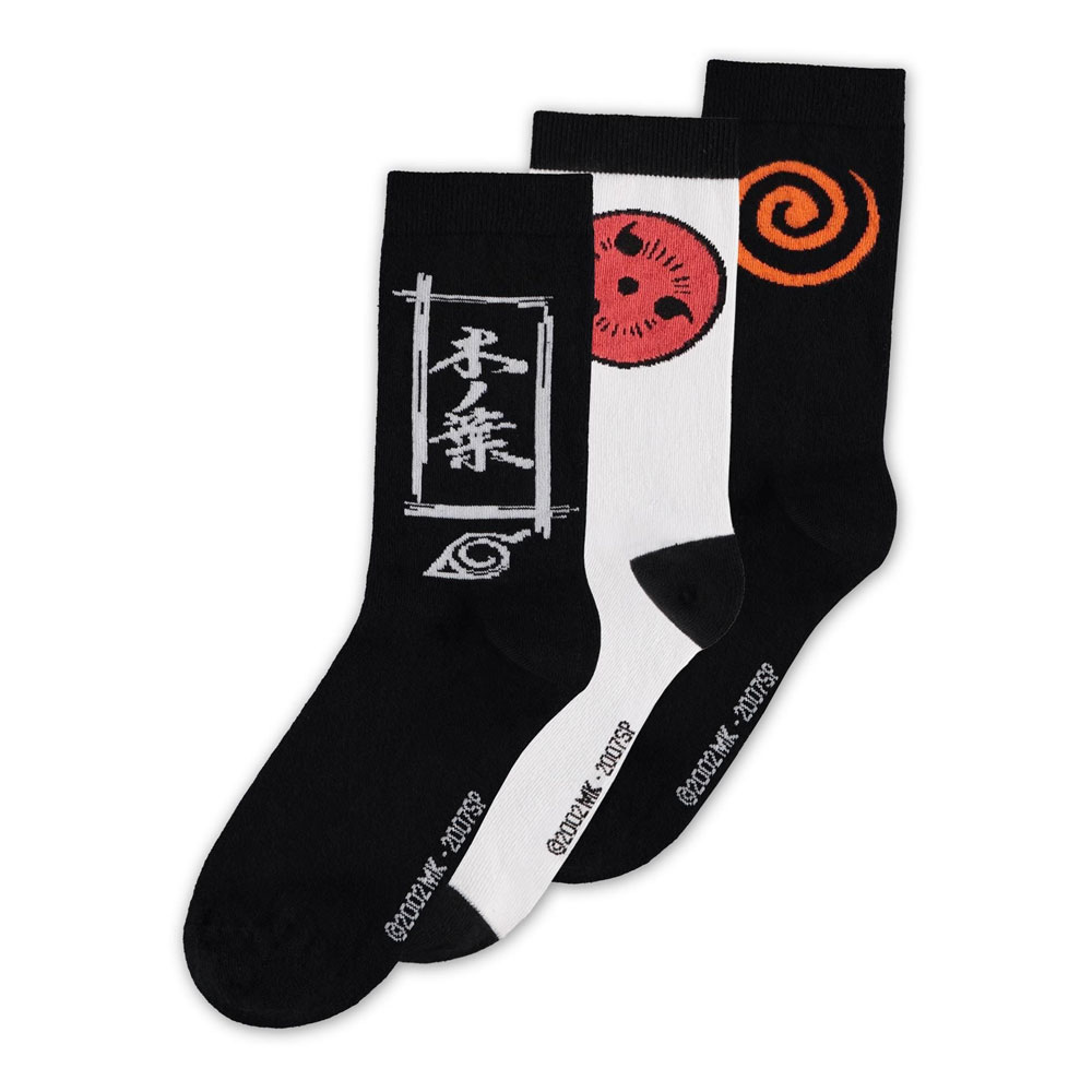 Naruto Shippuden Sokker - 3-Pak Sasuke Symbol 39-42