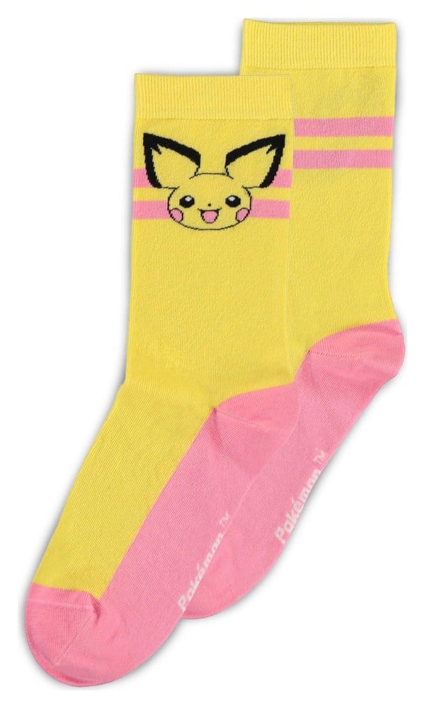 Pokémon Socks 3-Pack Crew 35-38 3