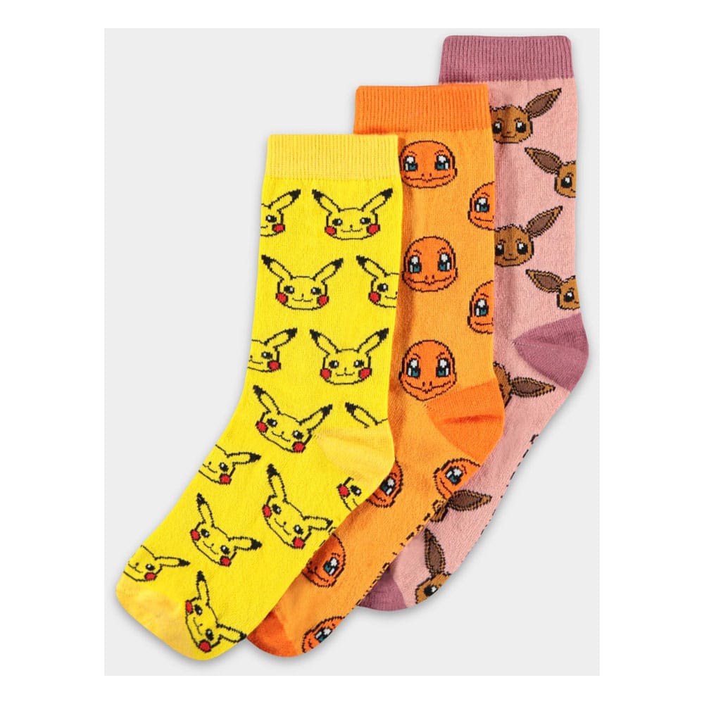 Pokémon Socks 3-Pack Three Icons 35-38 5