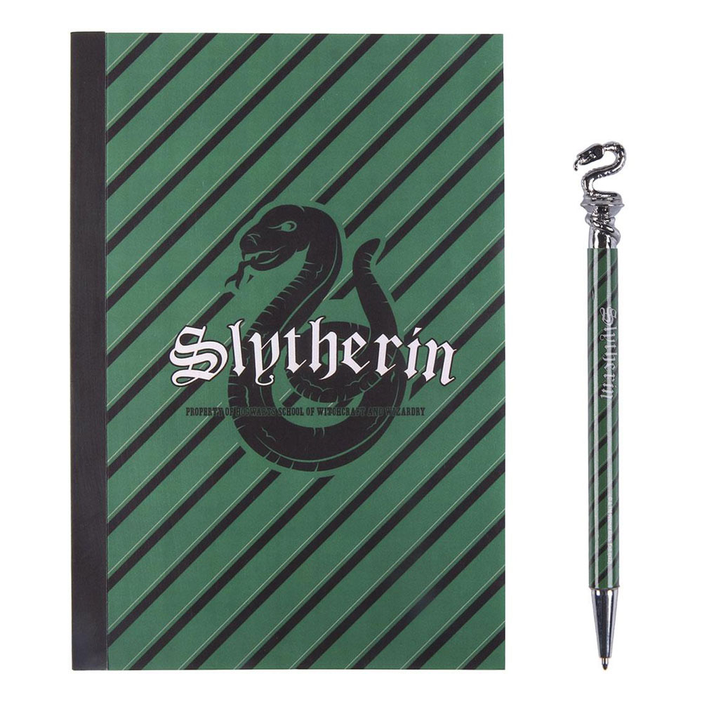 Warner Bros Harry Potter Schrijfset - Pen en Boekje Slytherin