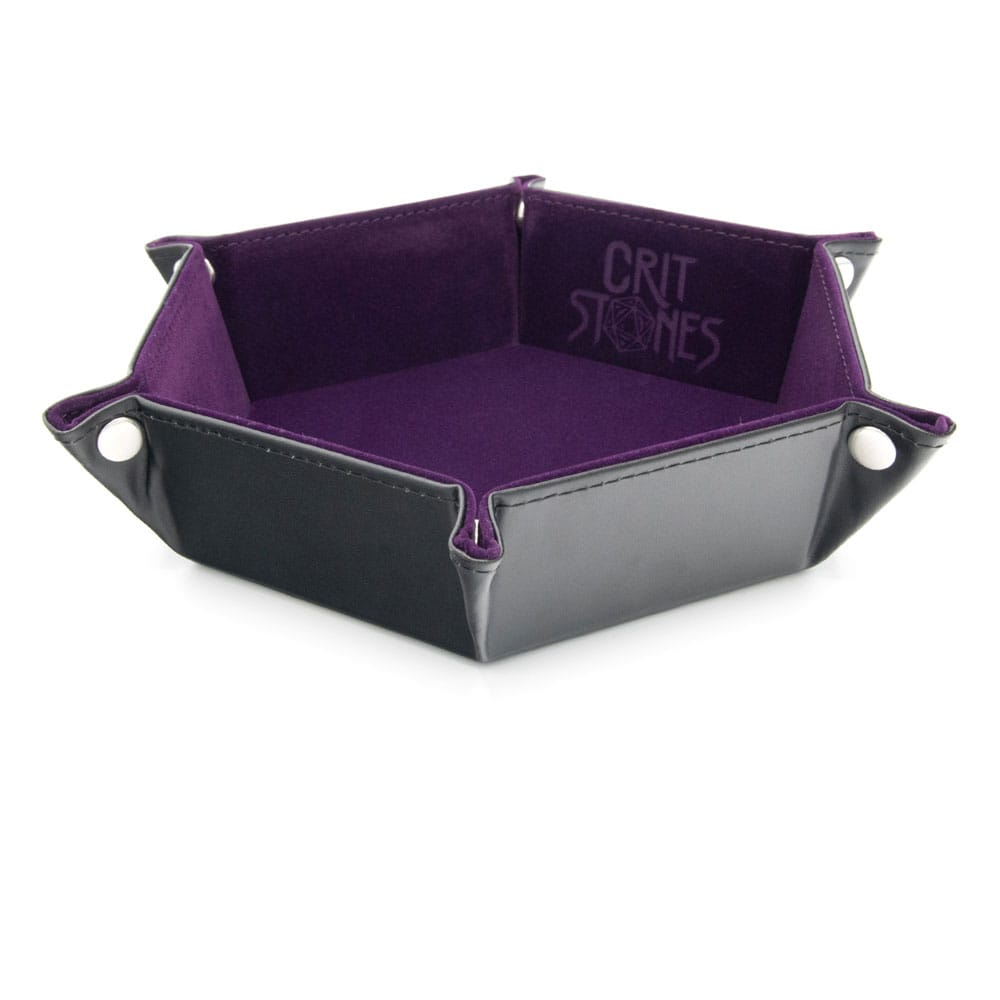 CritStones Folding Dice Tray Purple afbeelding
