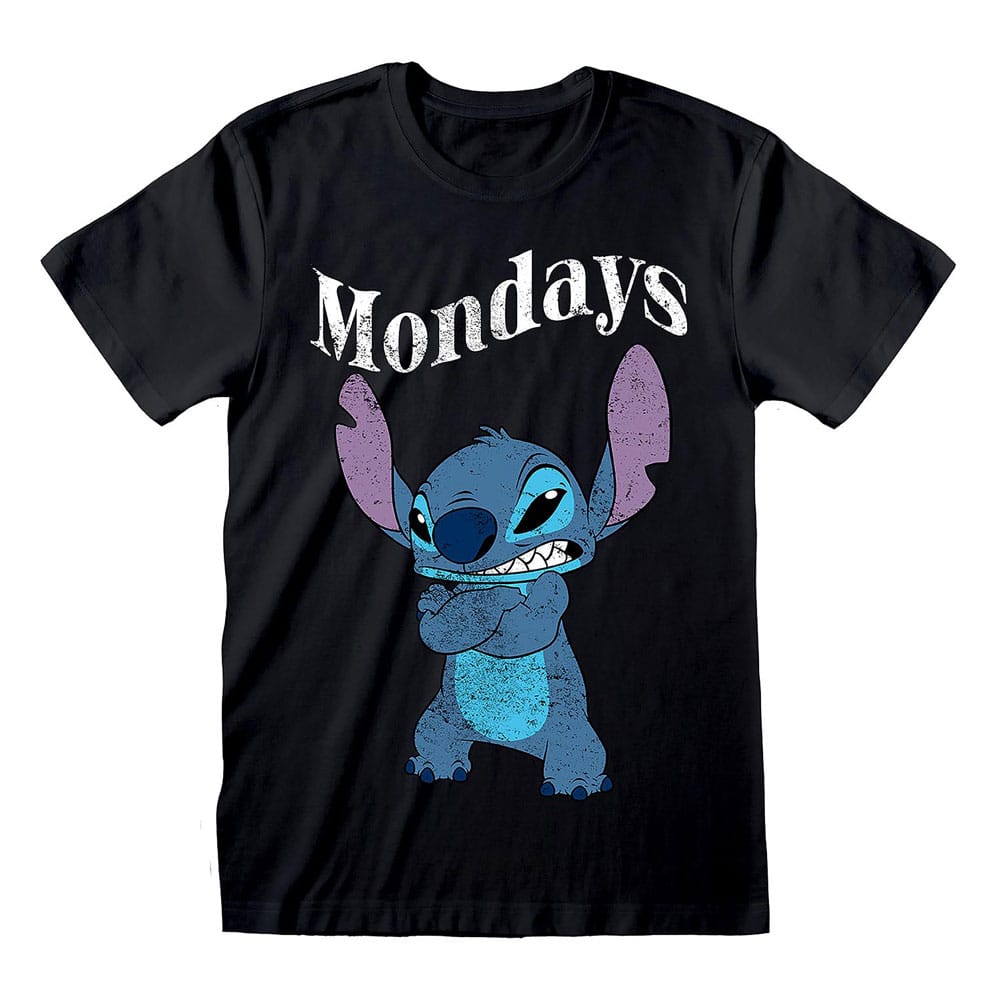 Lilo & Stitch T-Shirt Stitch Mondays Black Size S