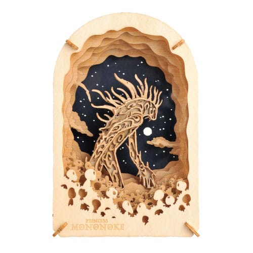 Ghibli - Prinses Mononoke - Night Walker Wood Style Paper Theater