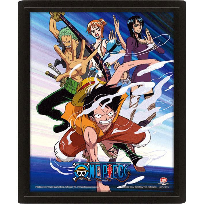 Pyramid International One Piece 3D Lenticular Poster Straw Hat Pirates Assault 26 x 20 cm