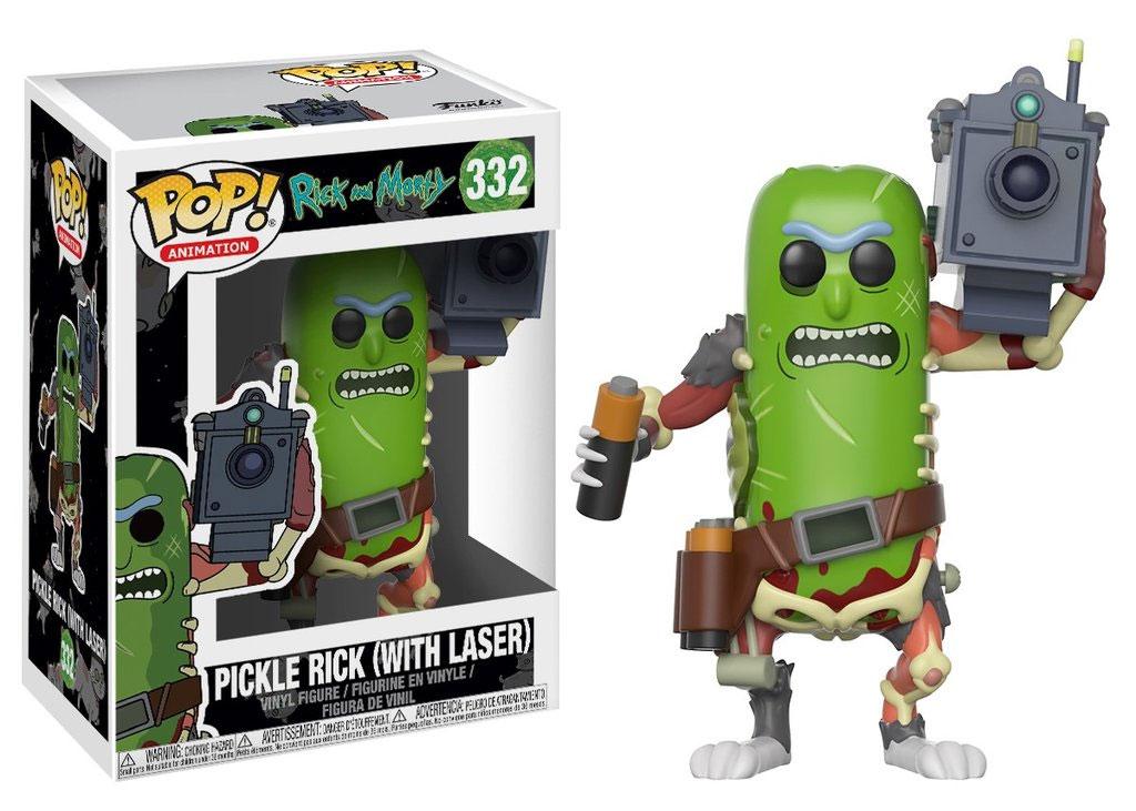 Rick and Morty POP! vinyl figur af Pickle Rick with Laser på 9 cm