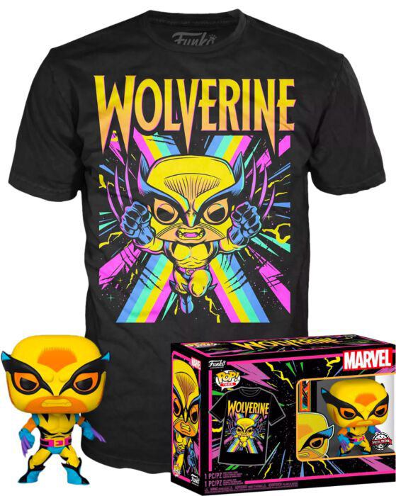 Funko Wolverine (Black Light) - Funko Pop! & Tee - X-Men-M Figuur