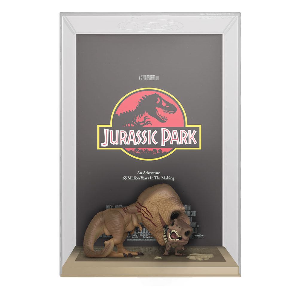 Jurassic Park POP! Movie Poster & Figure Tyrannosaurus Rex & Velociraptor 9 cm