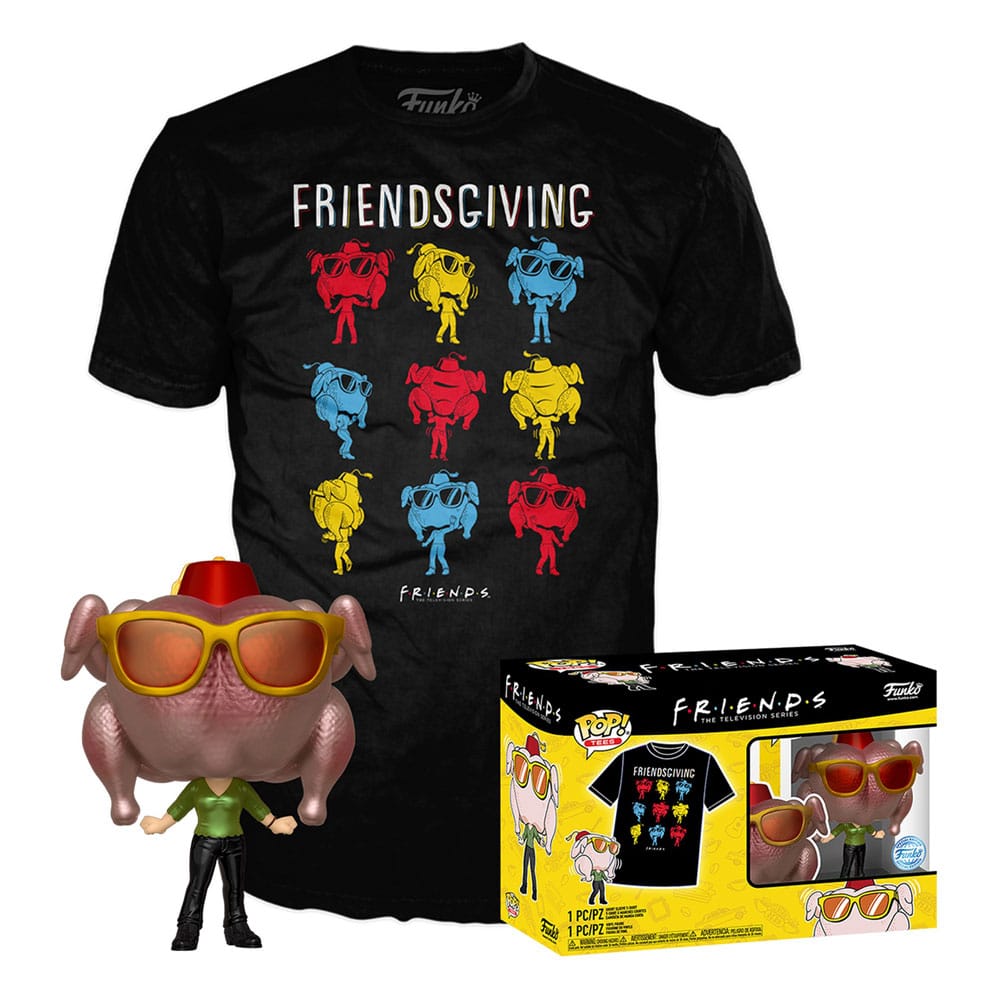 Friends POP! & Tee Box Monica w/Turkey Size XL