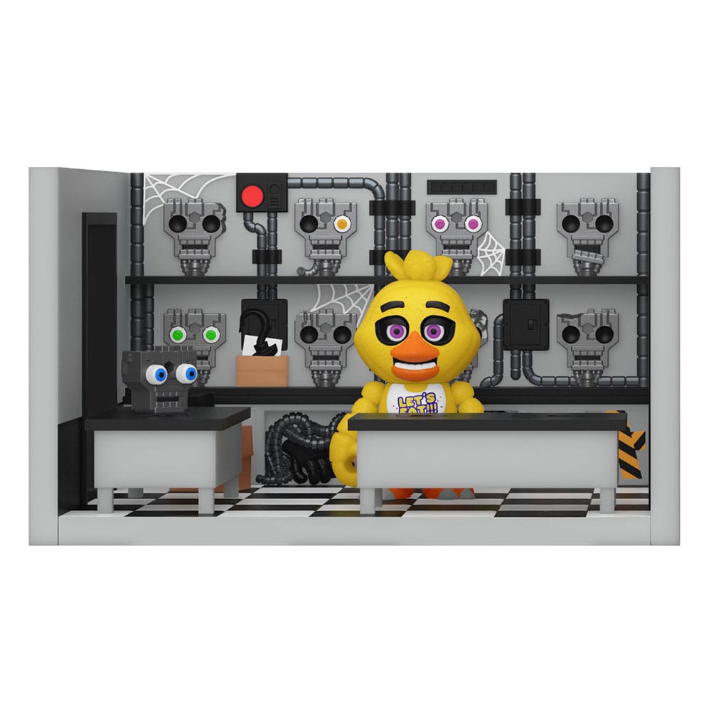 Five Nights at Freddy's Snap Playset & Action Figure Storage Rm w/Chica 9 cm